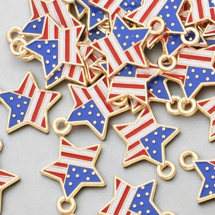 Star Spangled Stitch Markers - set of 10