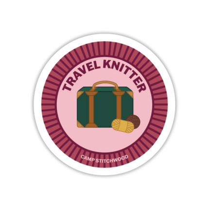 Travel Knitter Badge Sticker