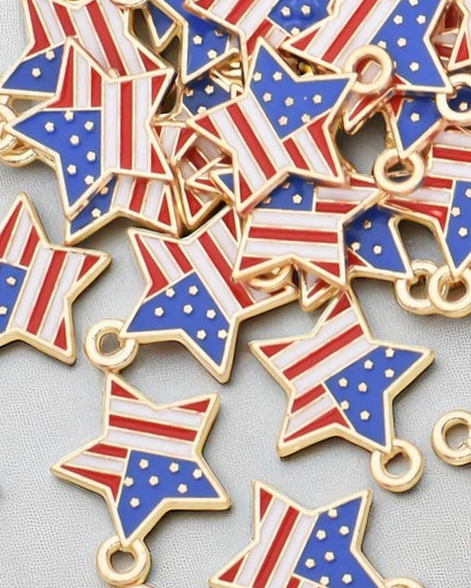 Star Spangled Stitch Markers - set of 10