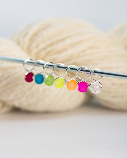 Small Snag-free Stitch Markers : Silver