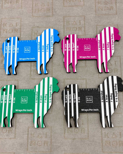 WPI Gauge Sheep, wraps per inch tool, Yarn Gauge