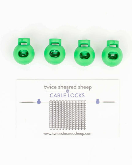 Cable Locks - Circular Needle Cord Stops - 2 pair