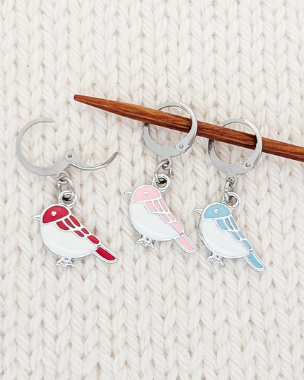 Birds of A Feather Locking Stitch Markers - Set of 3