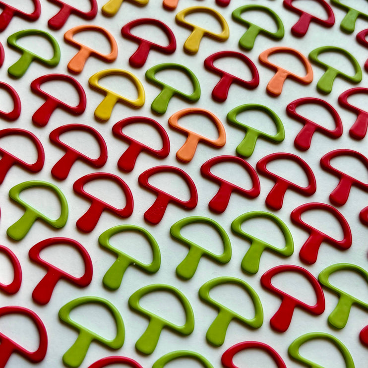 Mushroom Knitting Stitch Markers Set Snag Free