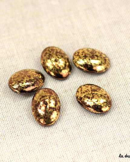 Button Avenue Montaigne 27 x 20 mm - Gold/Bronze