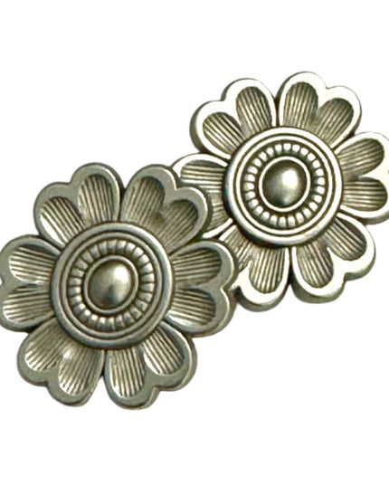 FLOWER Silver New Magnet Button