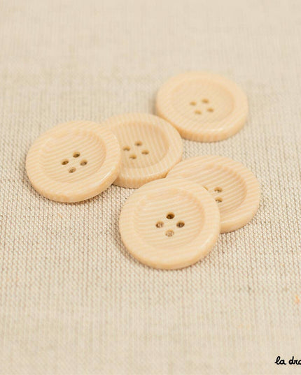 Flat edge sand grain button 4 holes 27 mm