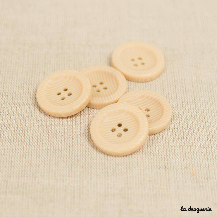 Flat edge sand grain button 4 holes 27 mm
