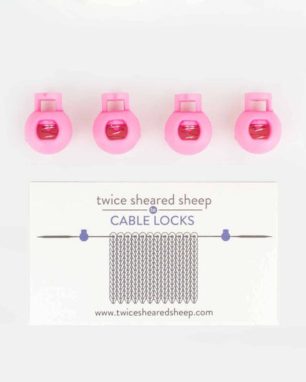 Cable Locks - Circular Needle Cord Stops - 2 pair