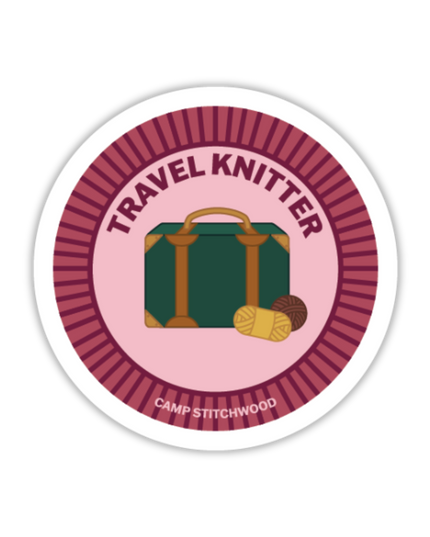 Travel Knitter Badge Sticker