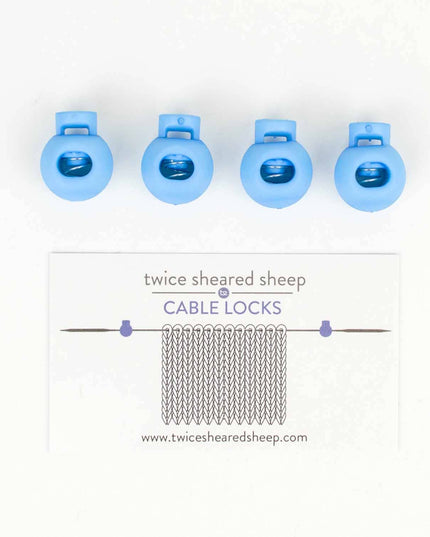 Cable Locks - Circular Needle Cord Stops - 2 pair