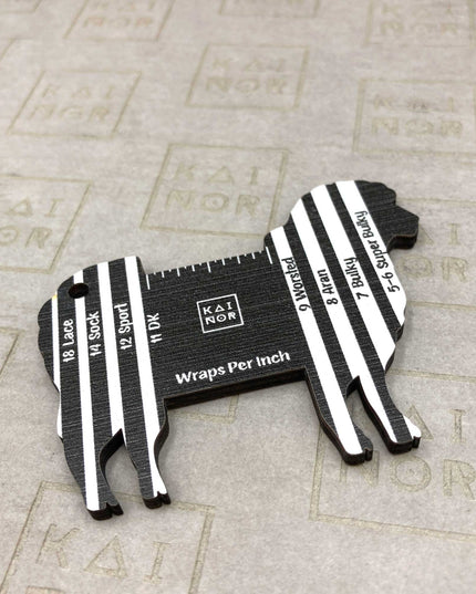 WPI Gauge Sheep, wraps per inch tool, Yarn Gauge