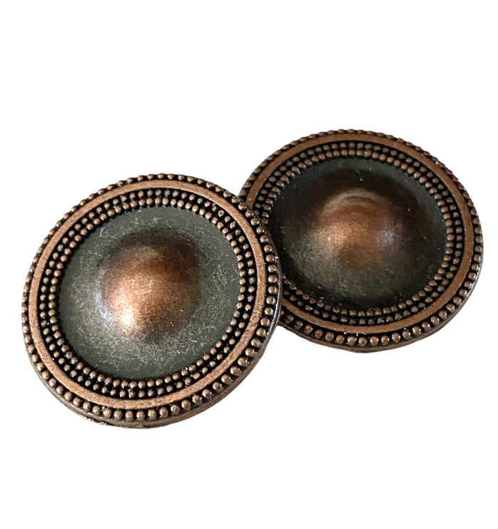 Antique BRONZE Magnet Button Pin Set