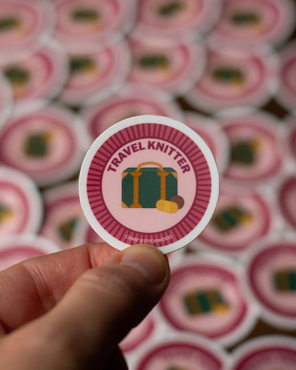 Travel Knitter Badge Sticker