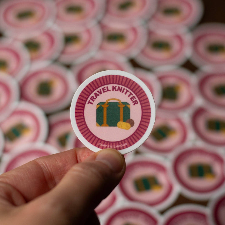 Travel Knitter Badge Sticker