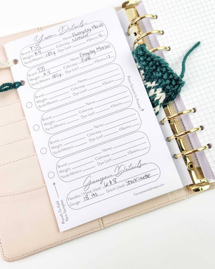 Chubby Sheep Project Journal Planner for Knitters & Crocheters