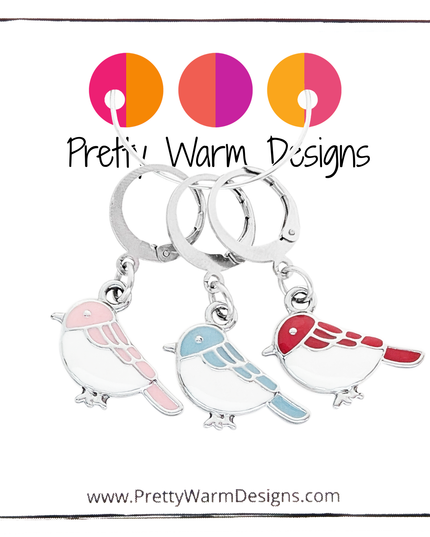 Birds of A Feather Locking Stitch Markers - Set of 3