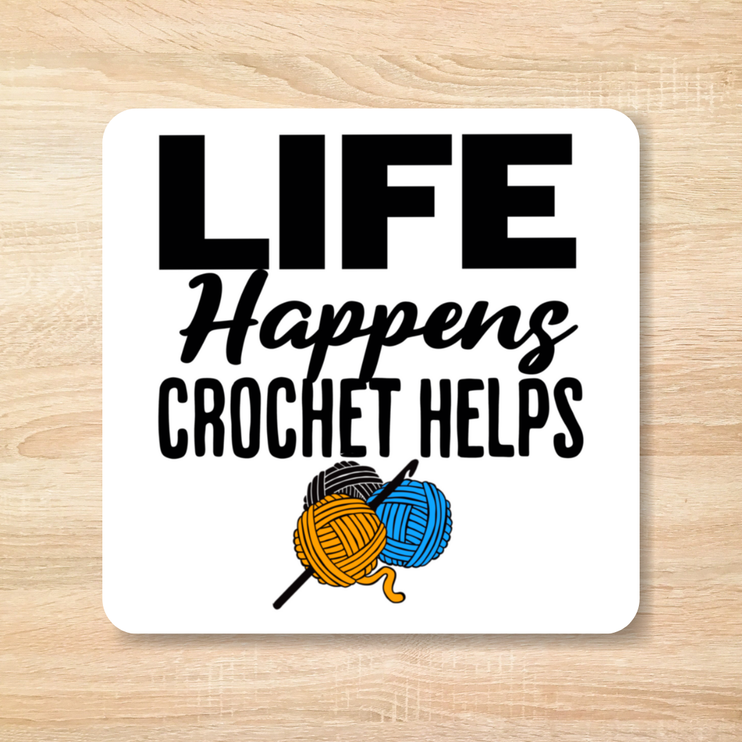 Life Happens Crochet Helps Sticker