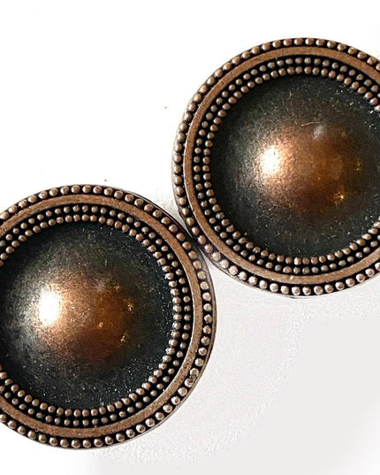 Antique BRONZE Magnet Button Pin Set