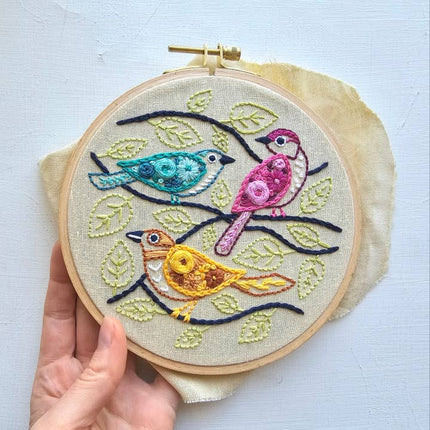 Colorful Birds Embroidery Kit