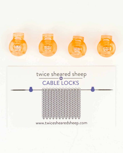 Cable Locks - Circular Needle Cord Stops - 2 pair