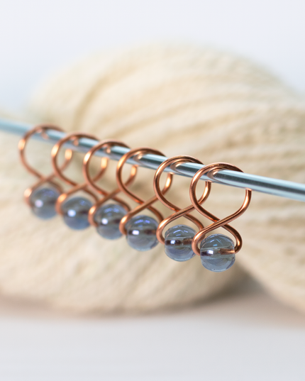 Medium Snag-free Stitch Markers : Copper