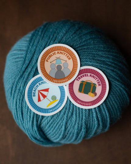 Travel Knitter Badge Sticker