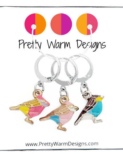 A Bird in the Hand Locking Stitch Markers - Set of 3