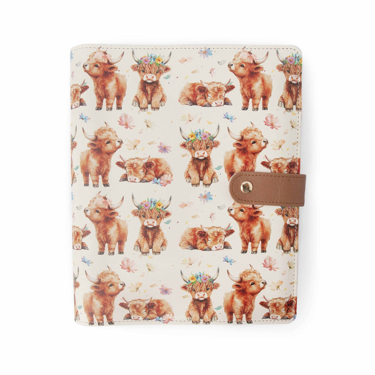 Maisy Highland Cow Project Journal Planner for Knitters & Crocheters