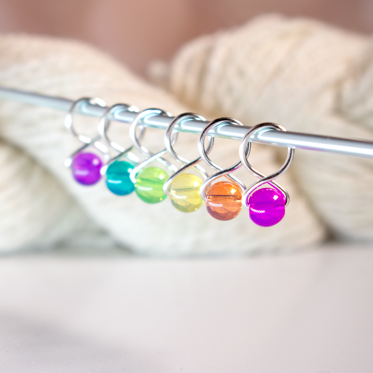 Medium Snag-free Stitch Markers : Silver