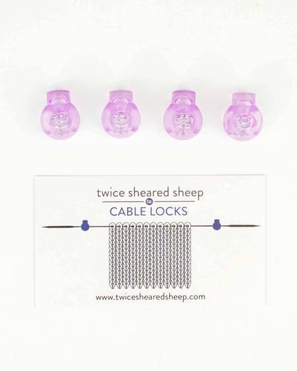 Cable Locks - Circular Needle Cord Stops - 2 pair