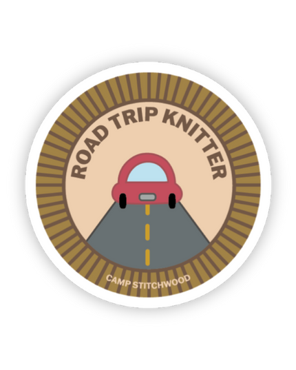 Road Trip Knitter Badge Sticker