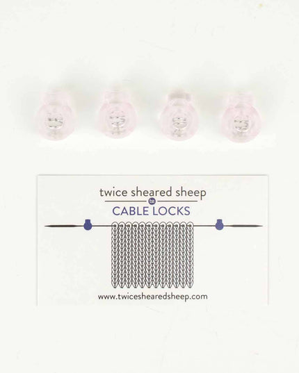 Cable Locks - Circular Needle Cord Stops - 2 pair