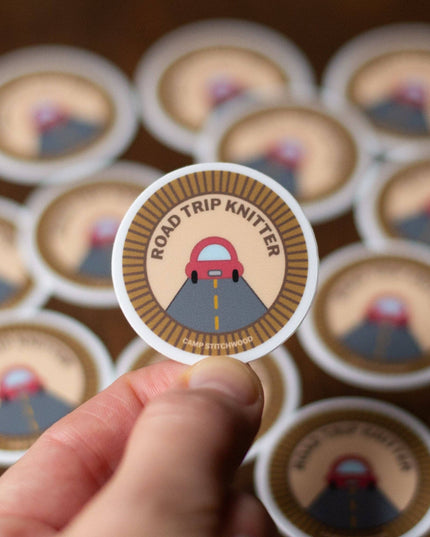 Road Trip Knitter Badge Sticker