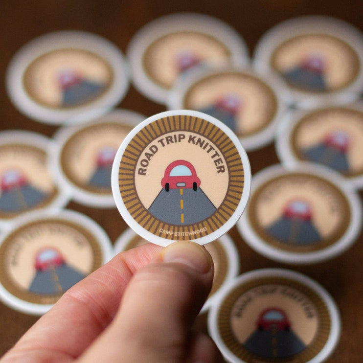 Road Trip Knitter Badge Sticker