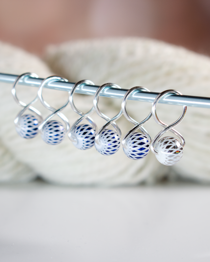 Medium Snag-free Stitch Markers : Silver