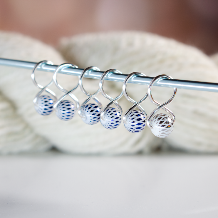 Medium Snag-free Stitch Markers : Silver