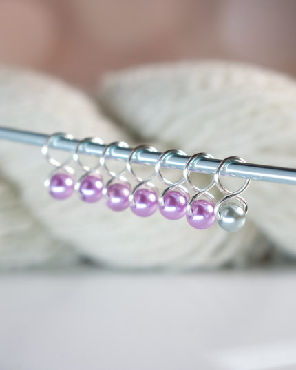 Small Snag-free Stitch Markers : Silver