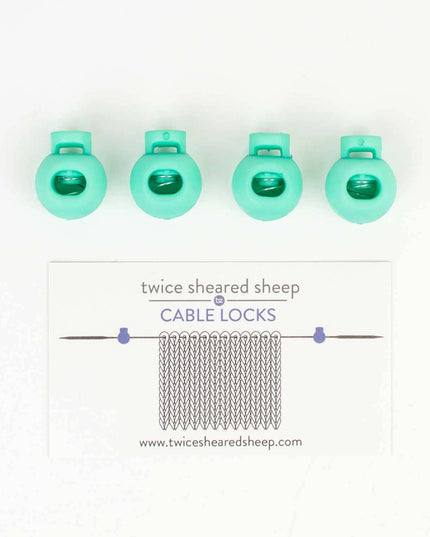Cable Locks - Circular Needle Cord Stops - 2 pair