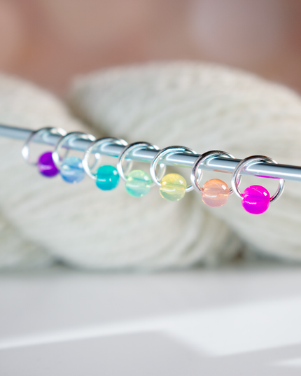 Small Snag-free Stitch Markers : Silver