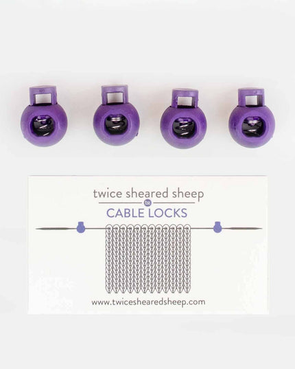 Cable Locks - Circular Needle Cord Stops - 2 pair