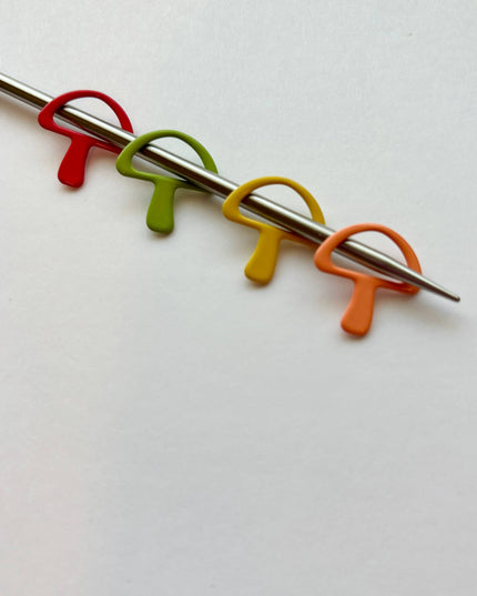 Mushroom Knitting Stitch Markers Set Snag Free