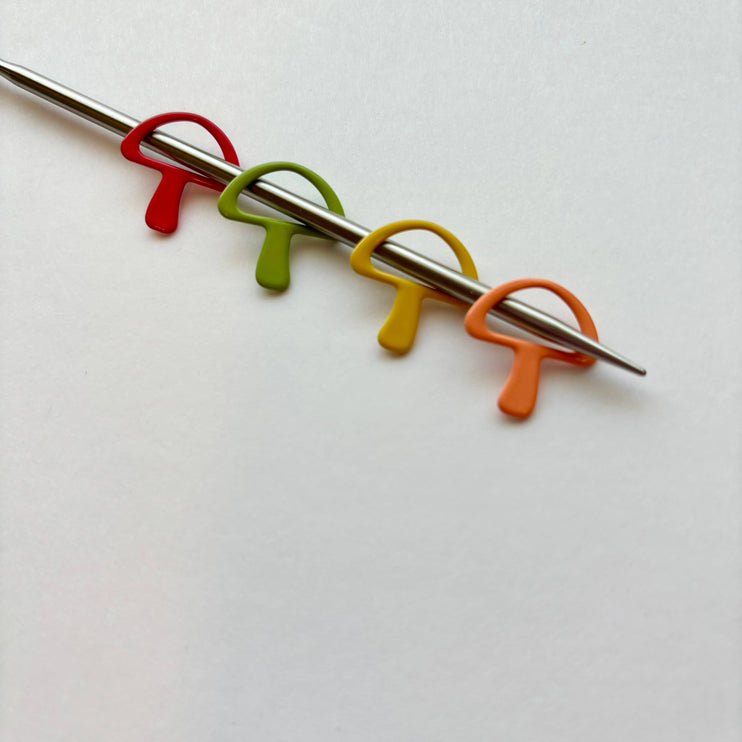 Mushroom Knitting Stitch Markers Set Snag Free