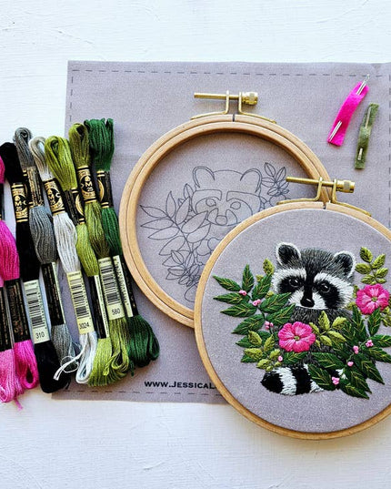 Raccoon Embroidery Kit