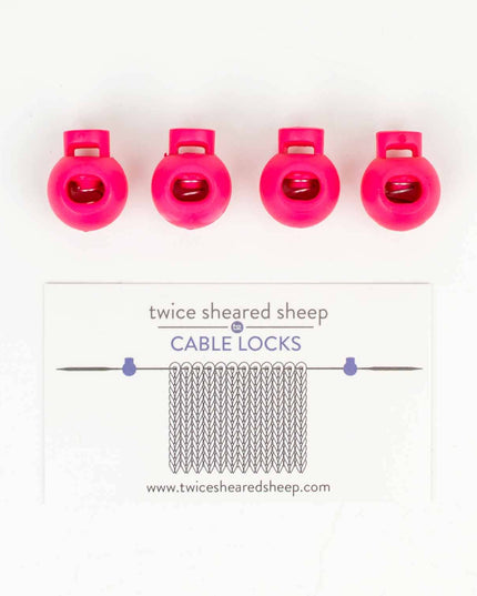 Cable Locks - Circular Needle Cord Stops - 2 pair