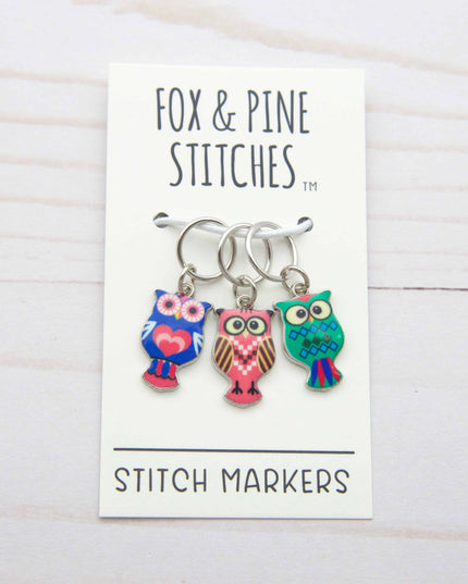 Colorful Owls | Stitch Markers