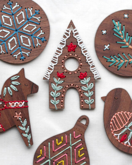 Kiriki Press Walnut Wood Ornaments
