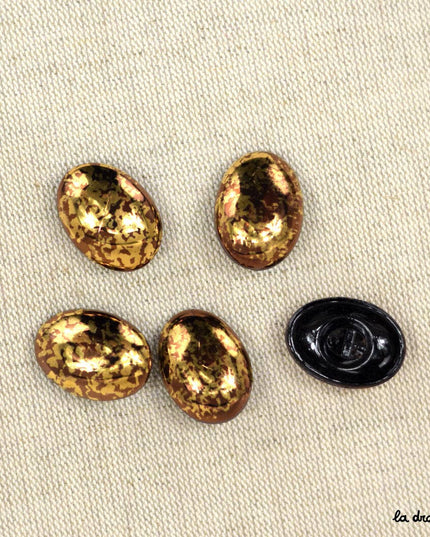 Button Avenue Montaigne 27 x 20 mm - Gold/Bronze